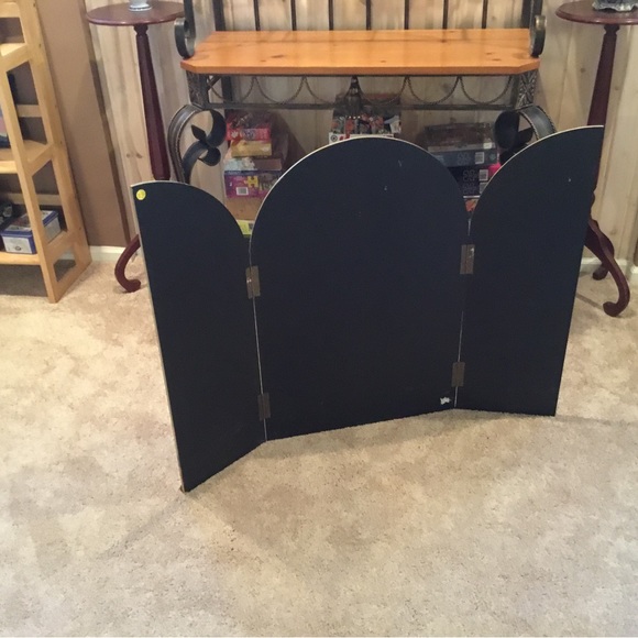 Vintage Antique Wood Fireplaces oil painted Screen - Picture 8 of 9